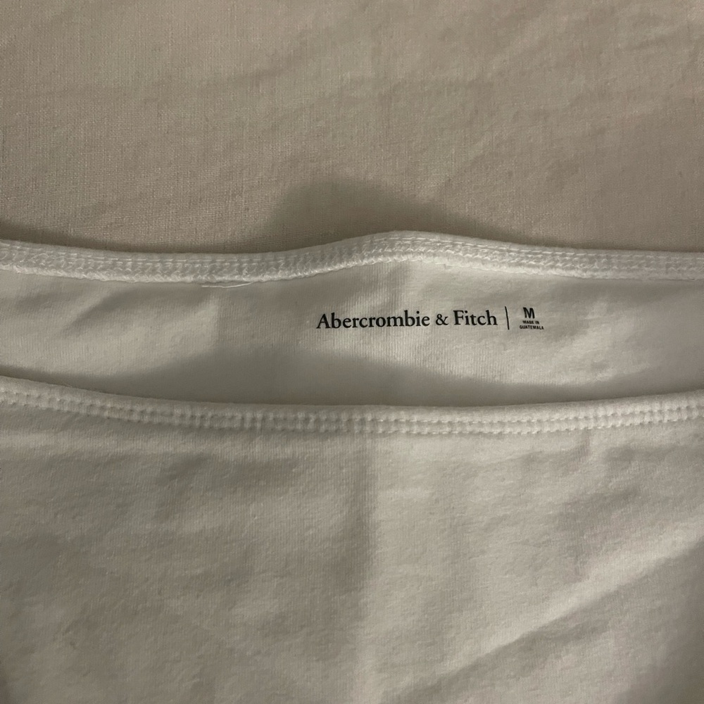Abercrombie & Fitch White Off the Shoulder Body Suit - Picture 3 of 5